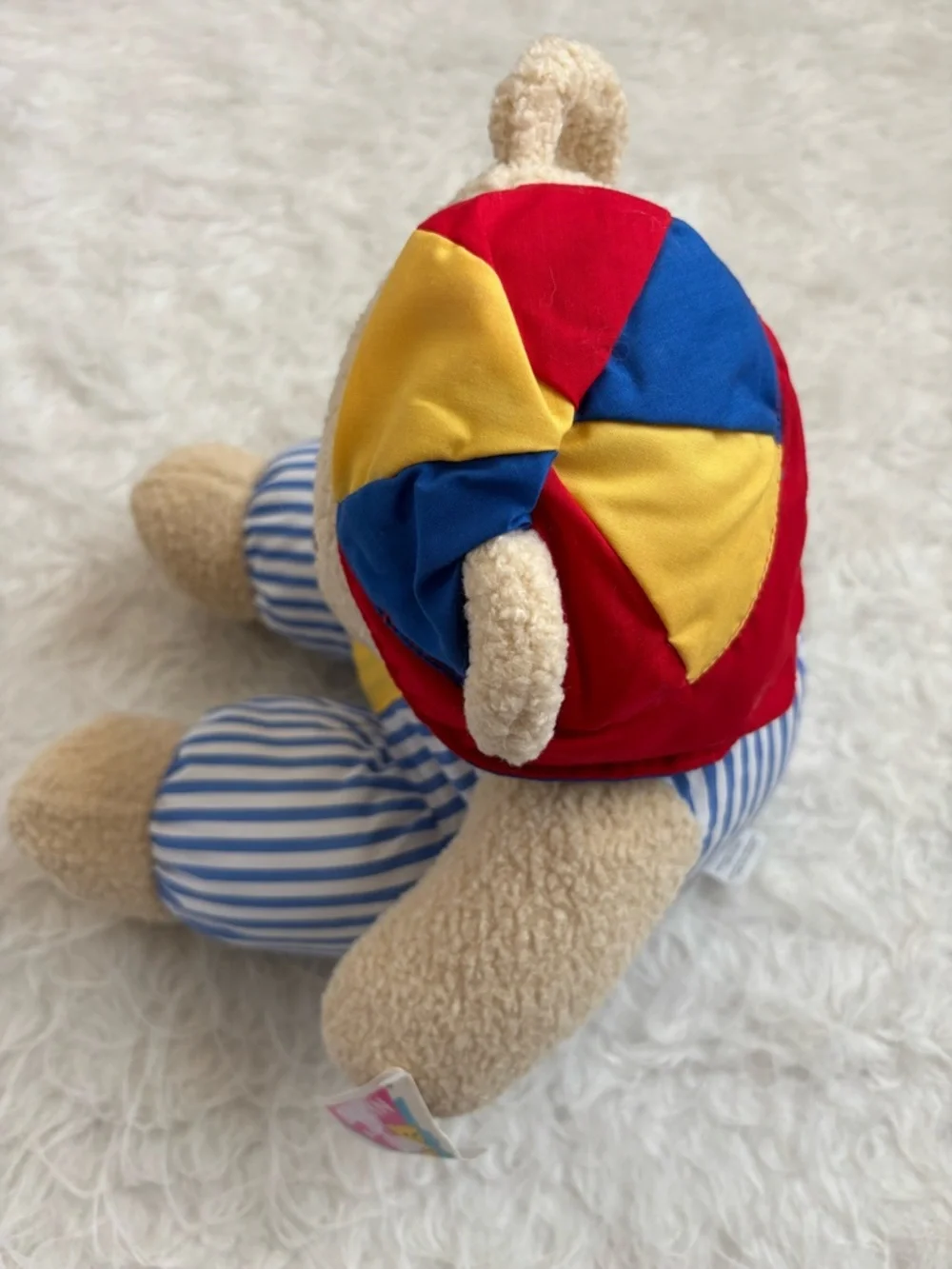 Dakin Vintage 1996 NWT Deadstock Cream Teddy Bear with Colorful Accents
